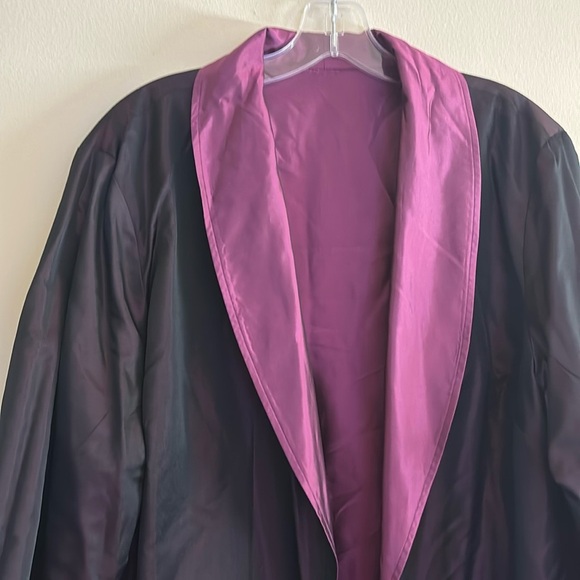 Reversible Open Front Silk Jacket Size 16 - Picture 8 of 11